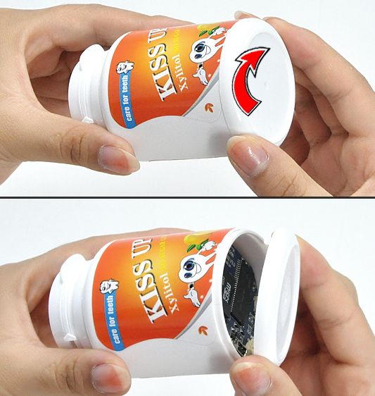 Spy Camera Chewing Gum Container