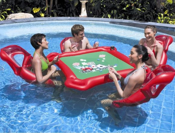 Nafukovací poker set Do bazénu