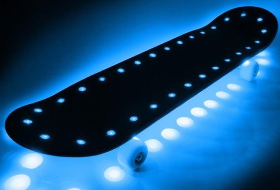 Lighted Boards Complete 46" x 9.5" Kicktail Skateboards