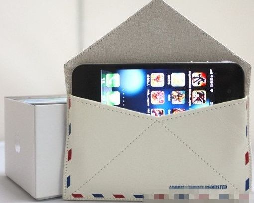 vintage retro suede style letter envelop mailer iphone 4 case