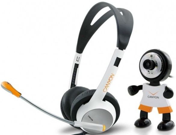 Multimedia Kit CANYON CNR-CP8 (Web Camera CNR-WCAM113 (1.3Mpixel, 1/4" CMOS, USB 2.0) & Headset