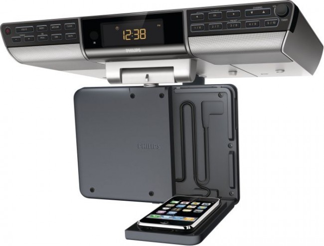 Philips AJL750/37 Kitchen Clock Radio with 7-inch TV