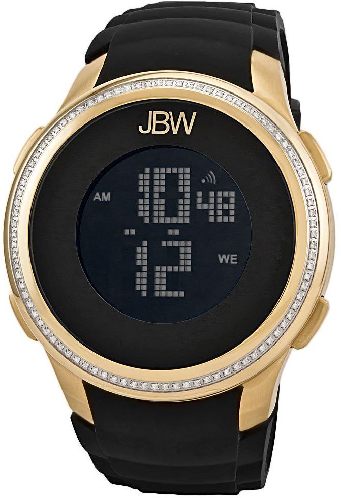 JBW Men's J6247B "DMC-12" Chronograph Brushed Gold Digital Diamond Watch