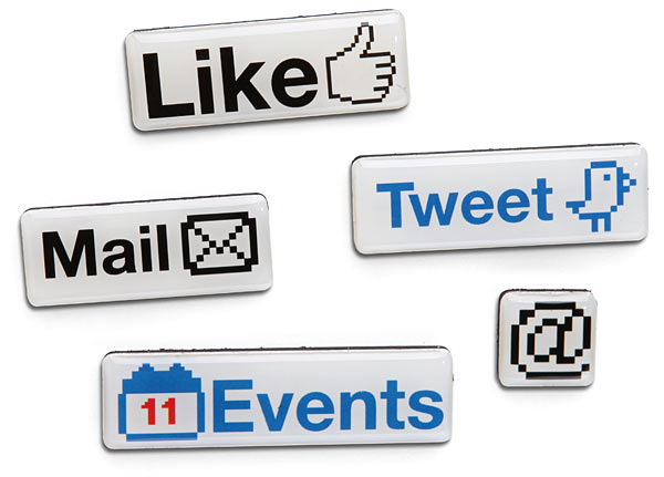 Social Media Fridge Magnets