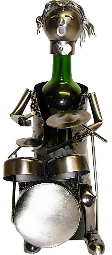 Wine Bottle Holder Drummer Character