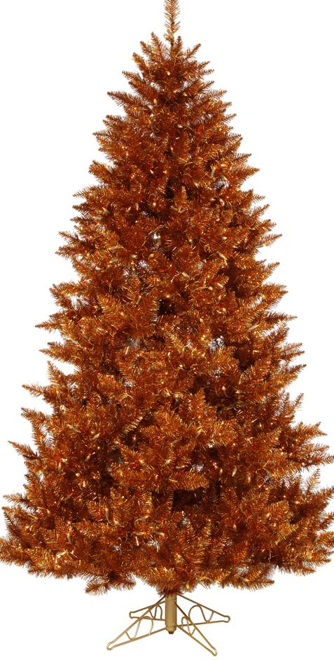 Copper Spruce 250 Clear/Amber Lights Christmas Tree