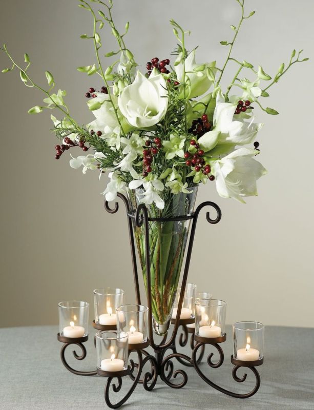 Tealight Holder With Vase