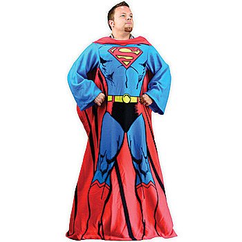 Superman Cozy Fleece Blanket with Sleeves