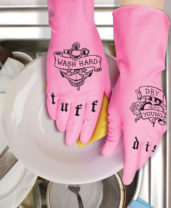   Fred and Friends Tuff Dish  Tattoo Kitchen Gloves - PT01