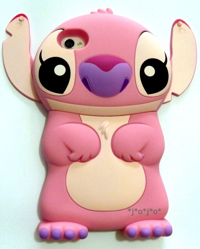 Pink Disney 3d Stitch Movable Ear Flip Hard Case Cover for Iphone 4/4s Pink Disney 3d Stitch Movable Ear Flip Hard Case Cover for Iphone 4/4s