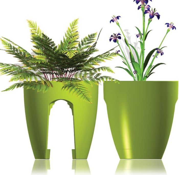 Amazon.com Greenbo Rail Planter, Urban Plants Flowers Pot Hanger For Railing and Fences GPR51 Green - PT06