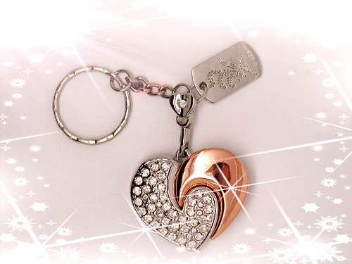 16 GB Heart Crystal Jewelry USB 