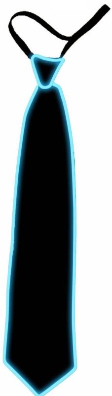 Glowman Glow Costume Neck Tie Blue