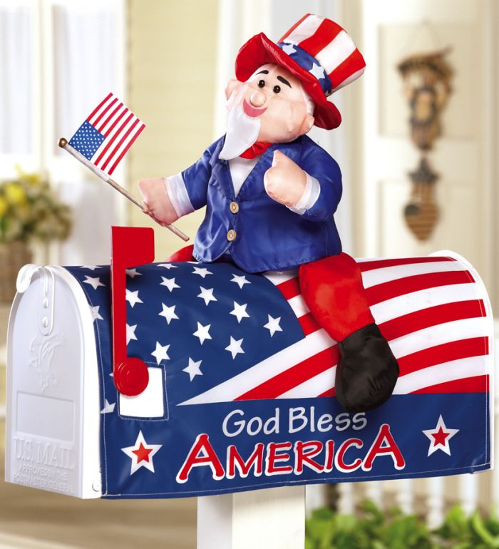 Uncle Sam 4th Of July Decoration Mailbox Cover Uncle Sam 4th Of July Decoration Mailbox Cover