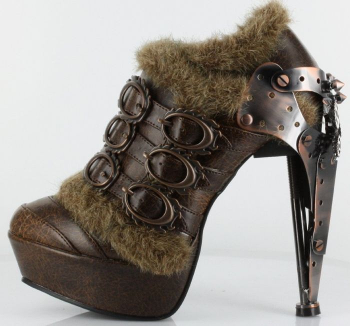 STEAMPUNK VICTORIAN GEARS BUCKLES OXFORD PLATFORM