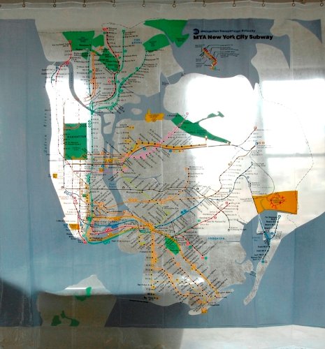 New York City Subway Map Shower Curtain New York City Subway Map Shower Curtain