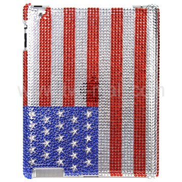 American Flag Design Diamond Case for Ipad 2