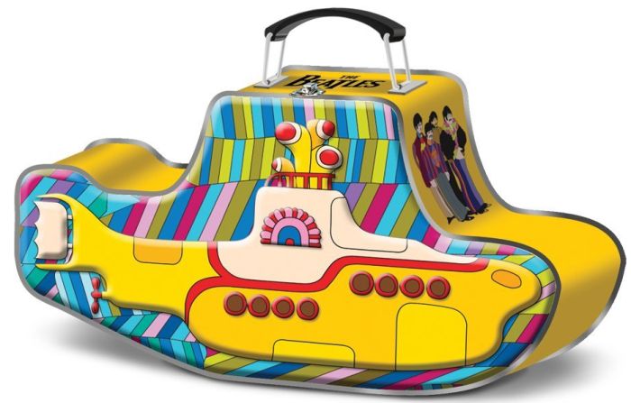 The Beatles Yellow Submarine Shaped Tin Tote The Beatles Yellow Submarine Shaped Tin Tote