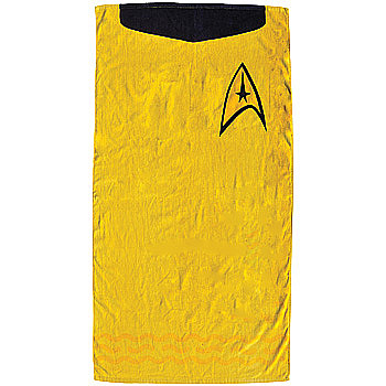 Captain Kirk's Uniform All Cotton Beach Towel Captain Kirk's Uniform All Cotton Beach Towel