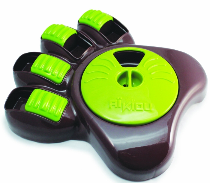 Amazon.com Aikiou Interacive Dog Bowl, Brown_Green - MAIN