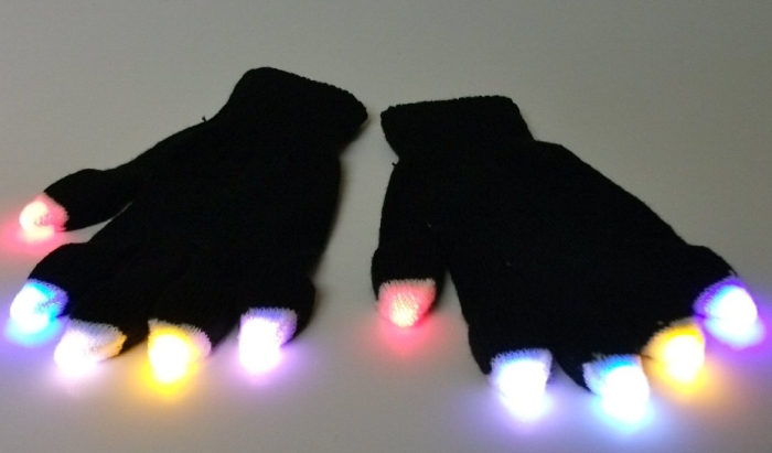 Black LED Gloves Black LED Gloves