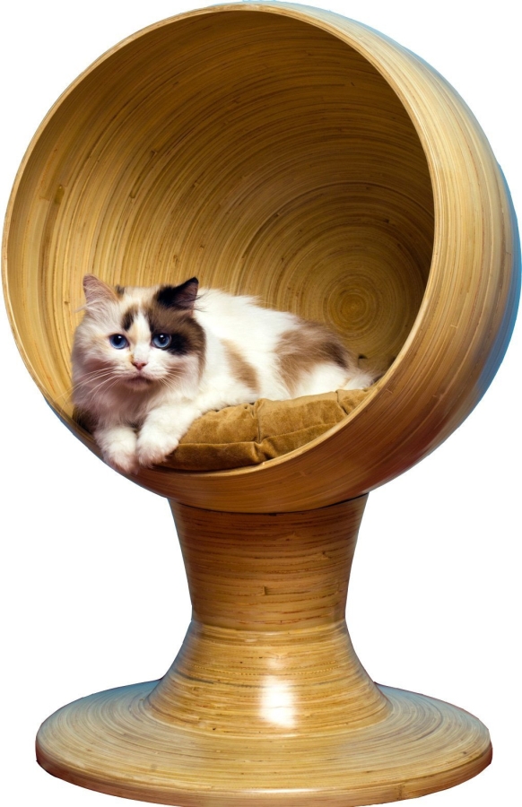 The Refined Feline's Kitty Bamboo Ball Bed Amazon.com Pet Supplies - MAIN