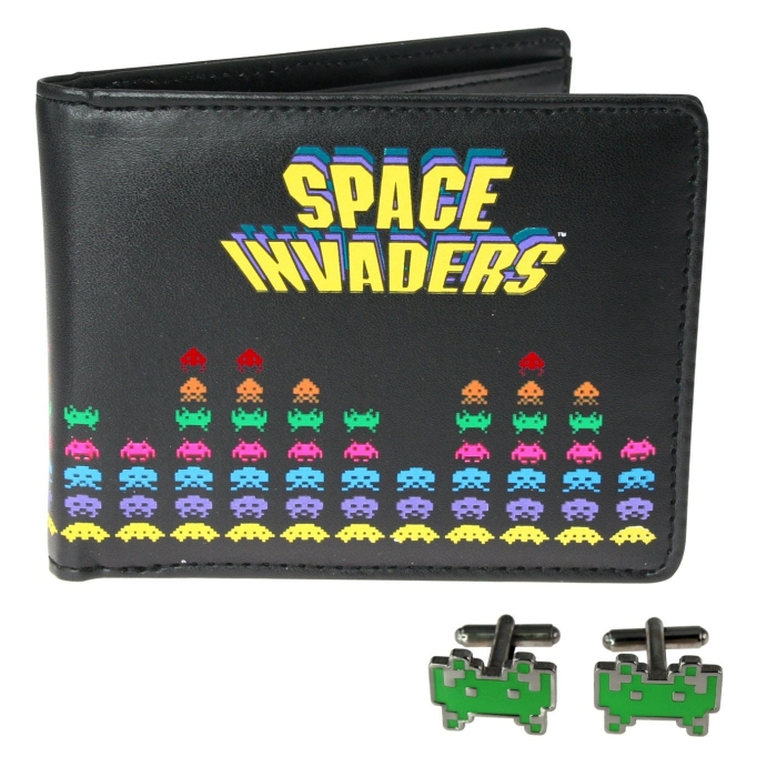 Space Invaders Wallet & Cufflinks Set Space Invaders Wallet & Cufflinks Set