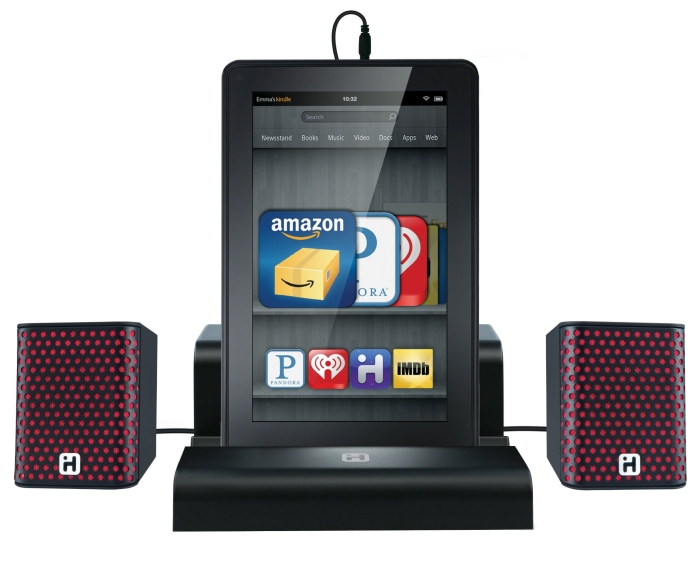 Rechargeable Portable Speakers with Travel Case/Stand for Kindle Fire Rechargeable Portable Speakers with Travel Case/Stand for Kindle Fire