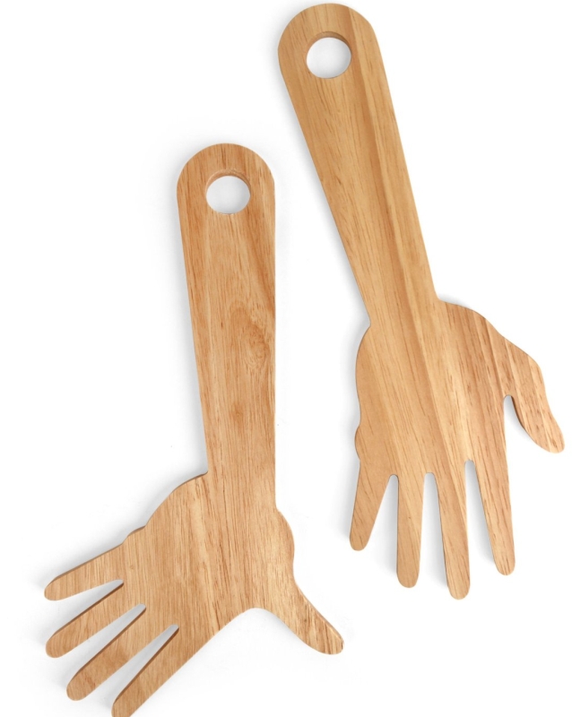 Hand Tossed Wooden Salad Servers Hand Tossed Wooden Salad Servers