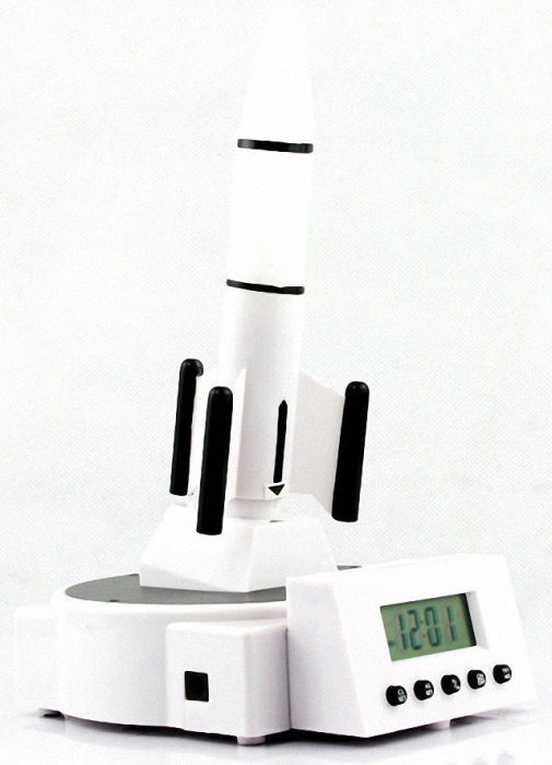 Digital Alarm Clock with Launching Rocket Digital Alarm Clock with Launching Rocket