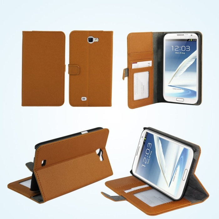 Motion Premium Polio Case for Samsung Galaxy Note 2 Note II N7100 (Brown) - MAIN (Brown)