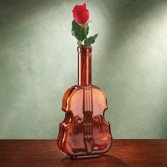 Amber Glass Violin Vase Amber Glass Violin Vase