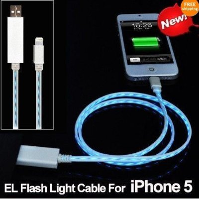 New 8-Pin - Flash Glow Lightning USB Data / Sync Charging Cable New 8-Pin - Flash Glow Lightning USB Data / Sync Charging Cable