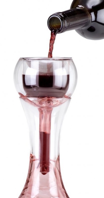 Final Touch Double Wall Aerator for Decanters with Stainless Steel Stand Final Touch Double Wall Aerator for Decanters with Stainless Steel Stand