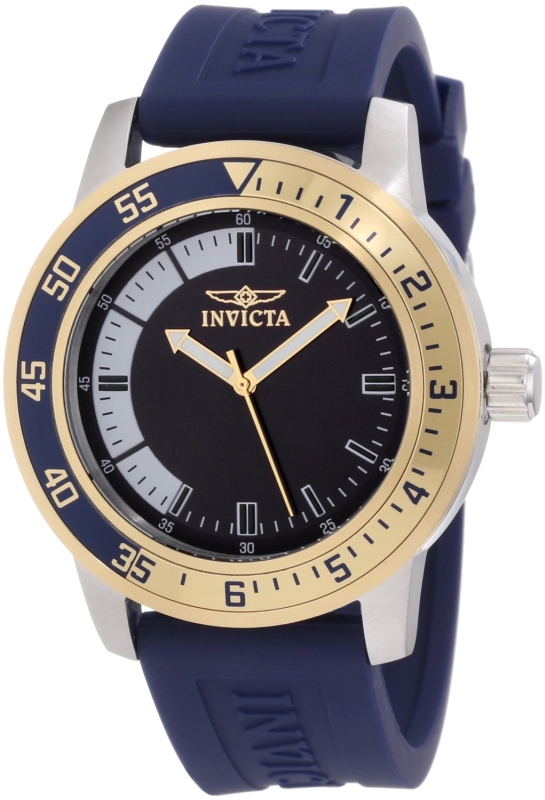 Invicta Men's 12847 Specialty Blue Dial Watch with Gold/Blue Bezel Invicta Men's 12847 Specialty Blue Dial Watch with Gold/Blue Bezel