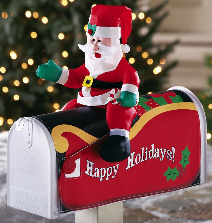 Santa Claus Mailbox Cover Outdoor Christmas Decoration Santa Claus Mailbox Cover Outdoor Christmas Decoration