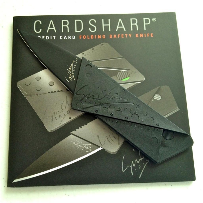 2 Credit Card Sized Folding Knife Black Blade 2 Credit Card Sized Folding Knife Black Blade