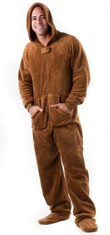 Footed Pajamas Teddy Bear Adult Hoodie One Piece Footed Pajamas Teddy Bear Adult Hoodie One Piece