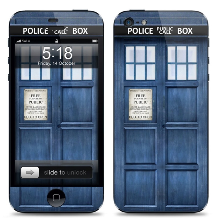 Amazon.com Protection Kit for Apple iPhone 5 - Bumper Cover, Skin, Screen Protector - Police Box - MAIN