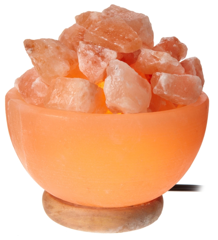 Amazon.com WBM 1326 6-Inch 15-Watt Round Bowl Lamp with Himalayan Natural Crystal Salt Chunks - MAIN