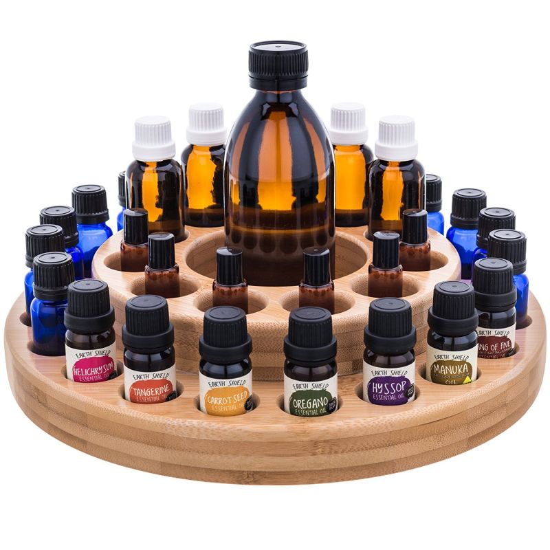 Essential Oil Wooden Storage Carousel