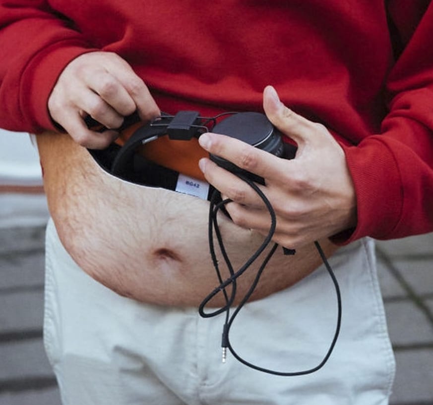 Dad Bag Fake Belly Waist Pack Unisex Fanny Pack Waist Stash with