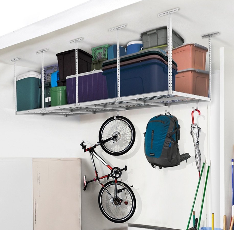 Heavy Duty Overhead Garage Adjustable Ceiling Storage Rack ...