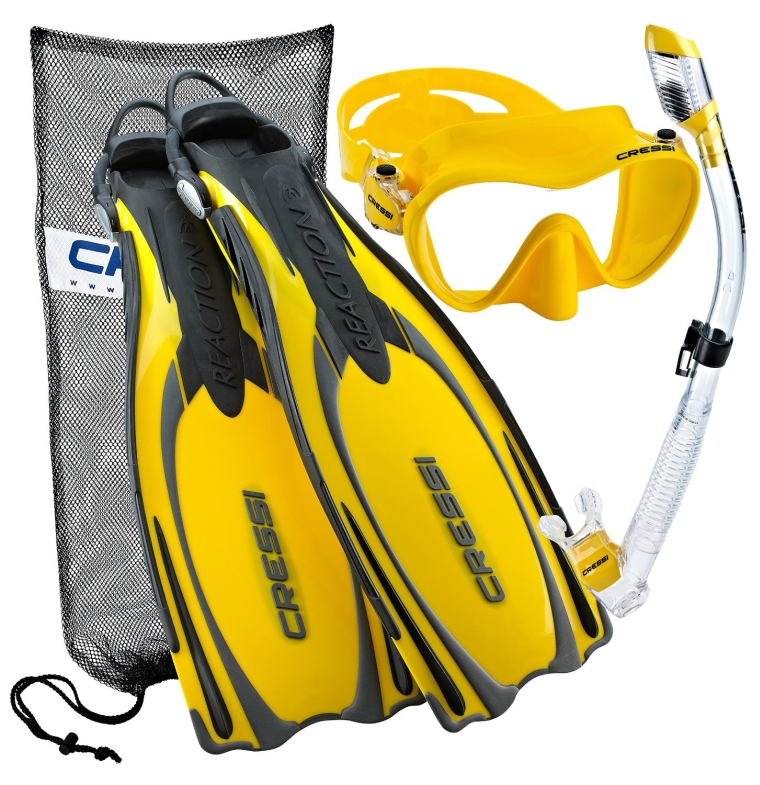 EBS Adjustable Mask Fin Dry Snorkel Scuba Gear Set