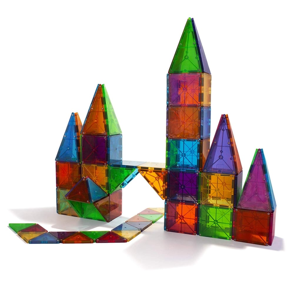 Magna-Tiles 100-Piece Clear Colors Set – 7 Gadgets